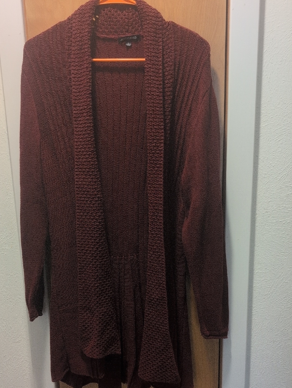 Notations Open-Front Cardigan  Set Of 2 Sz Large